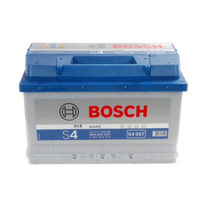 Аккумулятор BOSCH S4 Silver 72Ah 680А обр.п 278x175x175 0092S40070