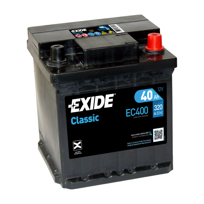 Аккумулятор EXIDE Classic 40Ah 320А обр.п 175x175x190 EC400