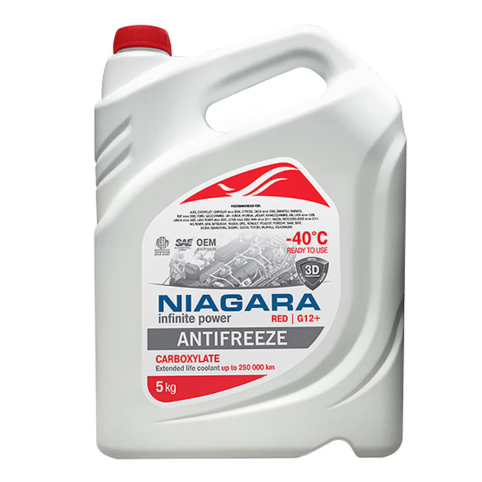 Антифриз NIAGARA RED G12 Plus красный 5кг 001001001011