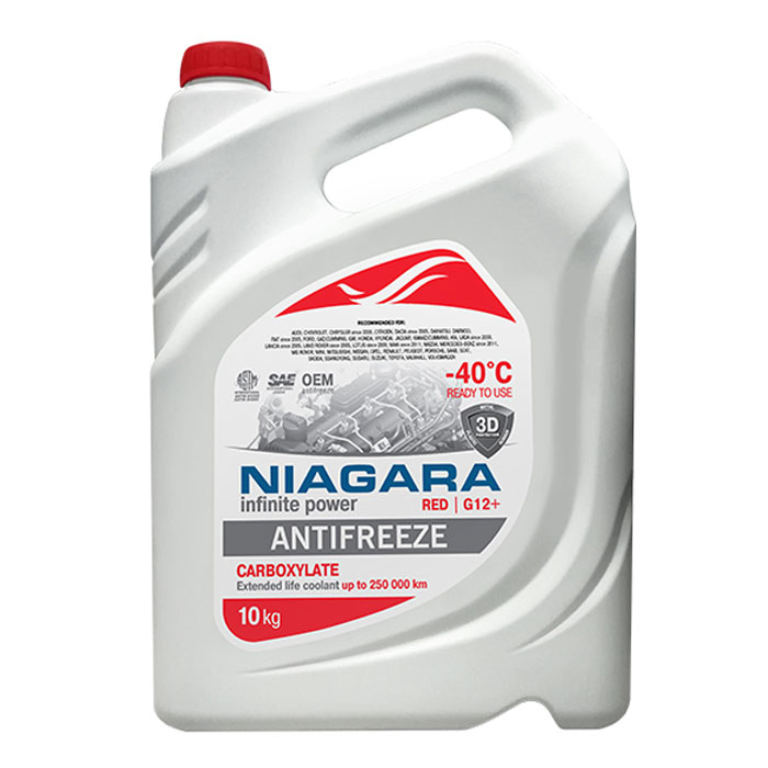 Антифриз NIAGARA RED G12 Plus красный 10кг 001001001012