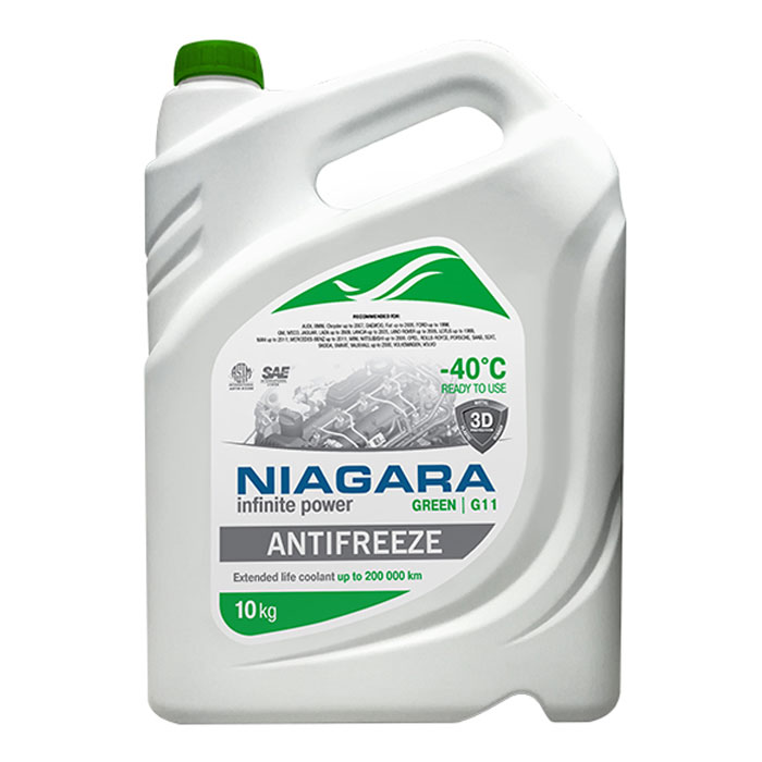 Антифриз NIAGARA GREEN G11 зеленый 10кг 001001002012