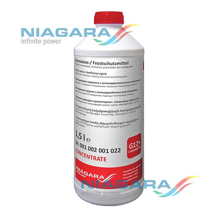 Антифриз-концентрат NIAGARA RED G12 Plus красный 1.5л 001002001022