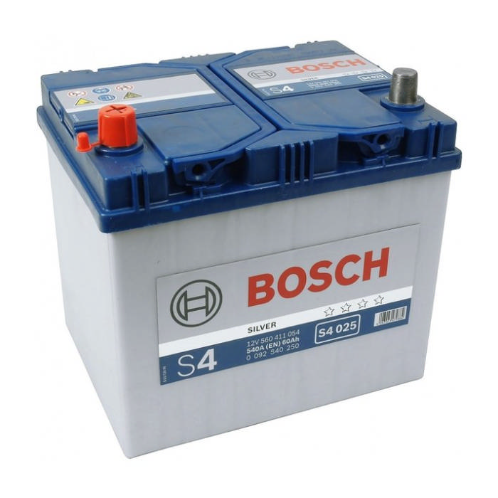 Аккумулятор BOSCH S4 Silver 60Ah 540А прям.п 232x173x225 0092S40250