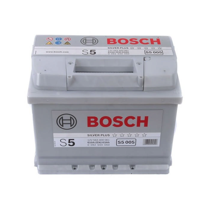 Аккумулятор BOSCH S5 Silver Plus 63Ah 610А обр.п 242x175x190 0092S50050