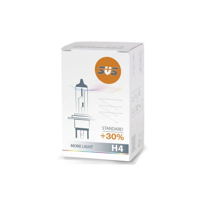 Лампа H4 SVS Standard 30%, картон, 0200007000
