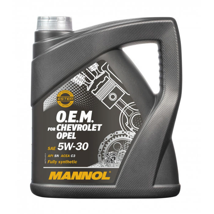 Масло моторное MANNOL for Chevrolet Opel 5W-30, 4л, 1077