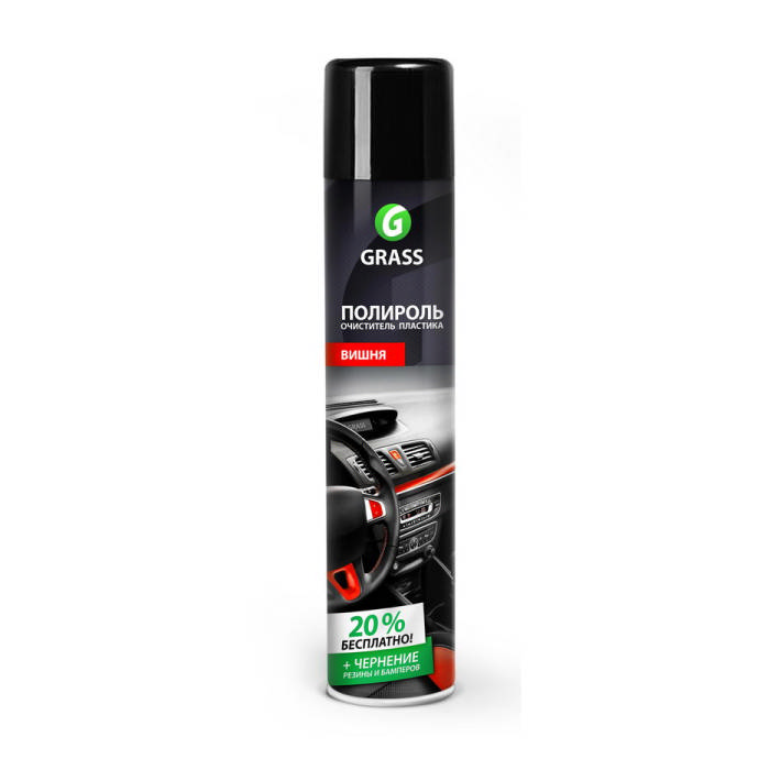 Полироль пластика Dashboard Clener GRASS вишня 750мл 1201072