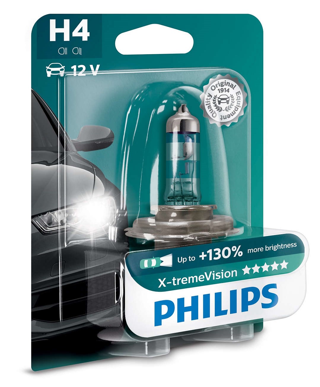 Лампа H4 Philips X-tremeVision, блистер, 12342XV B1