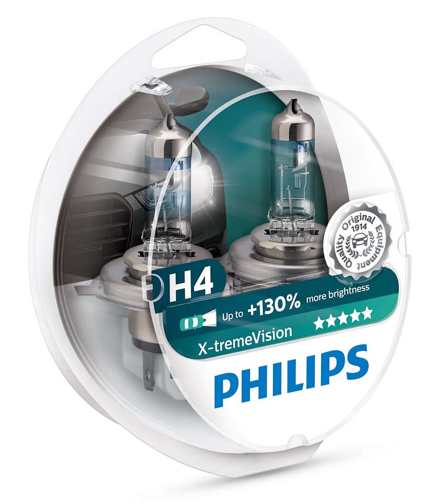 Лампа H4 Philips X-tremeVision [блистер 2шт.] 12342XV S2