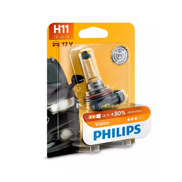 Лампа H11 Philips Vision, блистер, 12362PRB1