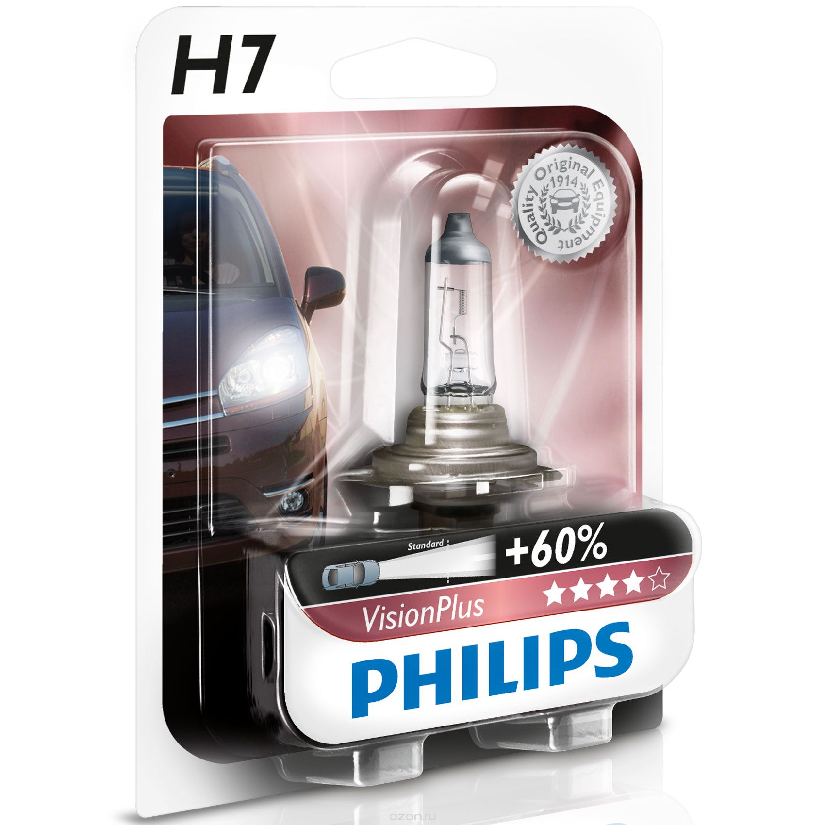 Лампа H7 Philips VisionPlus [блистер] PHILIPS 12972VPB1