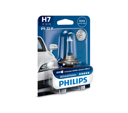 Лампа H7 Philips WhiteVision [блистер] 12972WHVB1