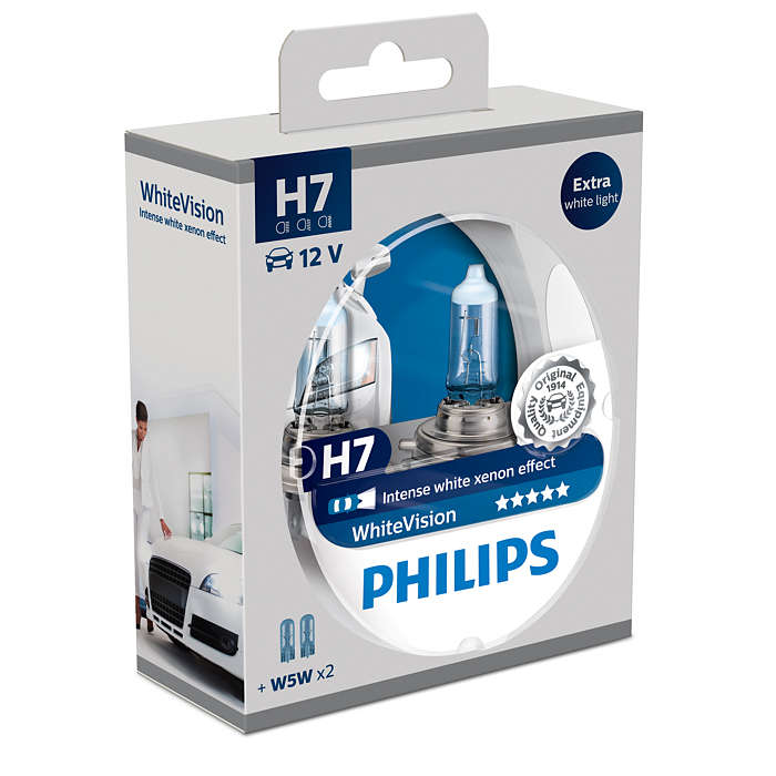 Лампа H7 Philips WhiteVision [блистер 2шт.] 12972WHVSM