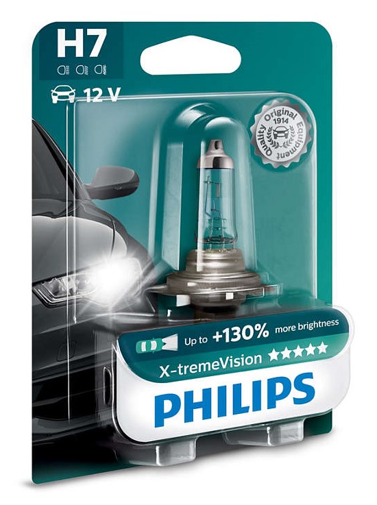 Лампа H7 Philips X-tremeVision [блистер] 12972XV B1
