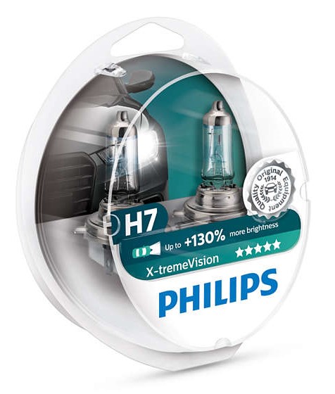 Лампа H7 Philips X-tremeVision [блистер 2шт.] 12972XV S2
