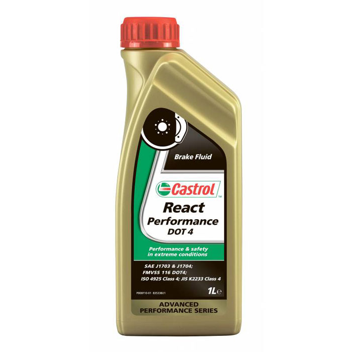 Жидкость тормозная CASTROL React Performance DOT 4 1л