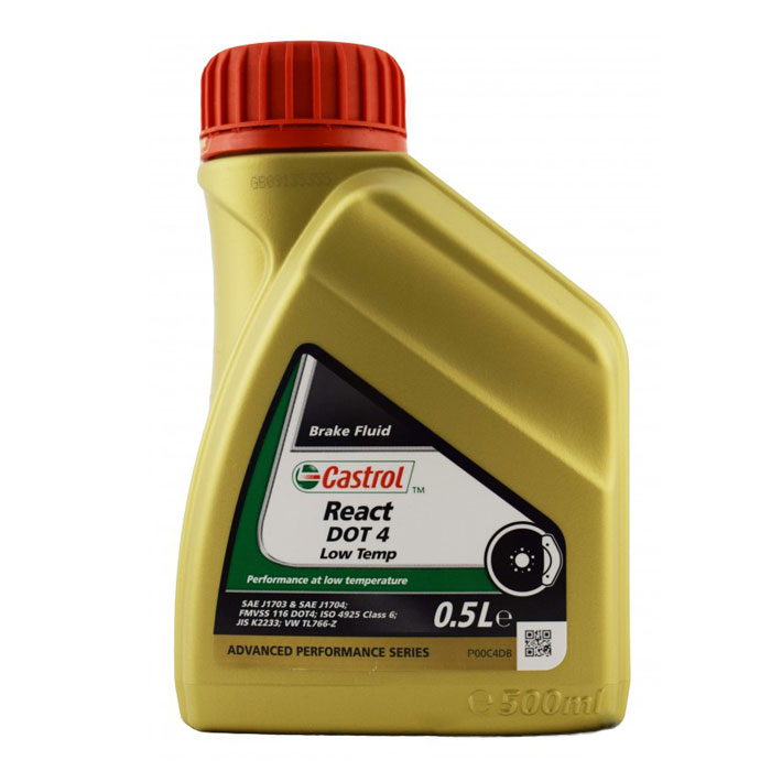 Жидкость тормозная CASTROL React DOT 4 Low Temp 0.5л