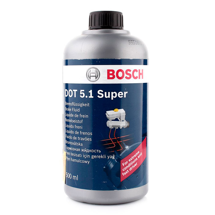 Жидкость тормозная BOSCH Brake Fluid SUPER DOT 5.1 0.5л