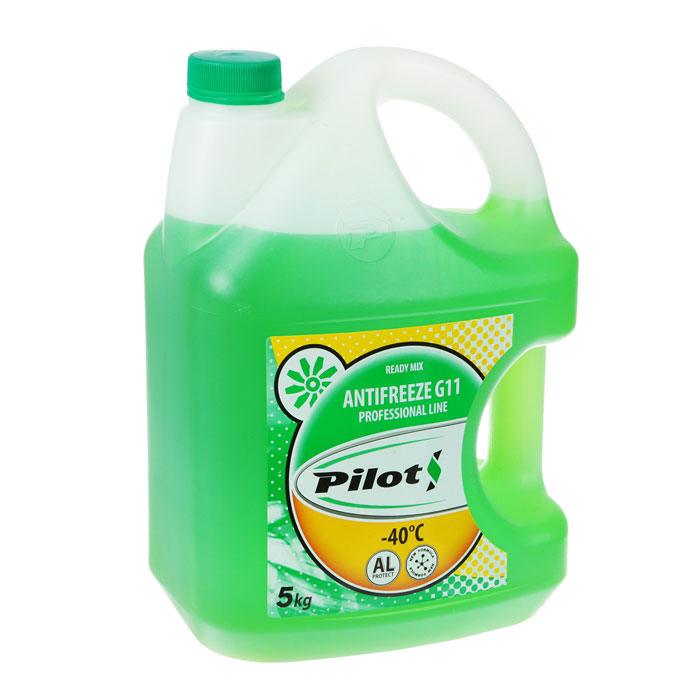 Антифриз PILOTS, G11, зеленый, 5кг 3204