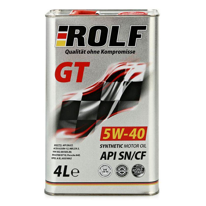 Масло моторное ROLF GT 5W-40 A3/B4 4л 322229