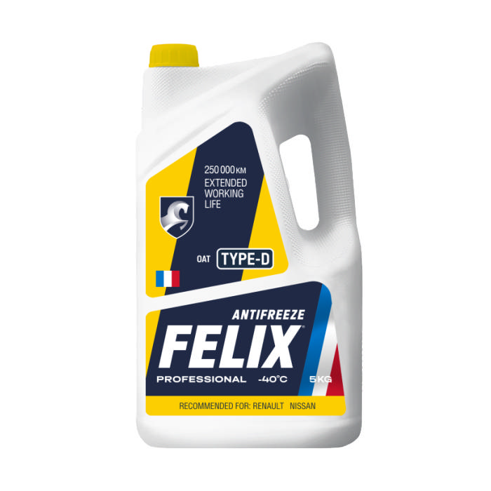 Антифриз FELIX Type D G11 желтый 5кг 430206333