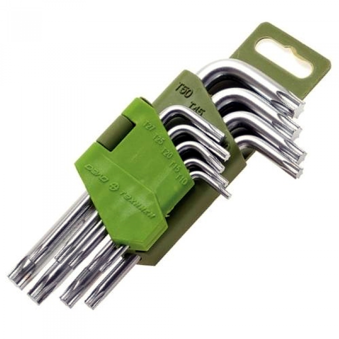 Набор ключей TORX, ДЕЛО ТЕХНИКИ, короткие, 9шт, 563090