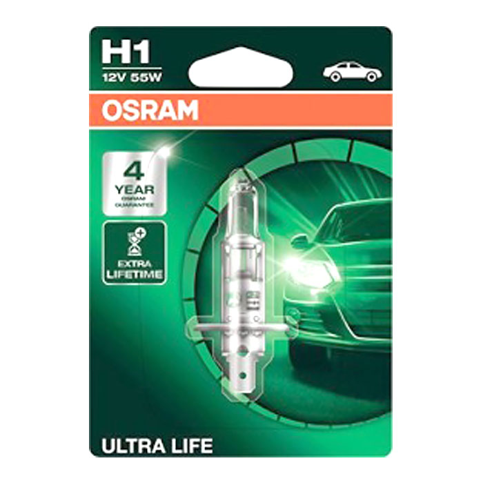 Лампа H1 Osram Ultra Life, блистер, 64150ULT01B