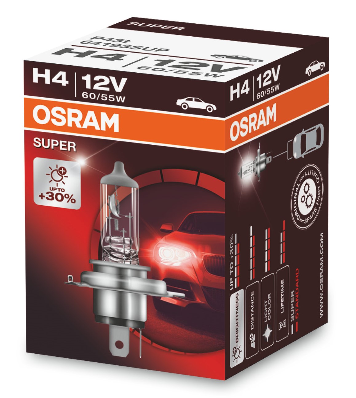 Лампа H4 Osram Super [картон] 64193SUP