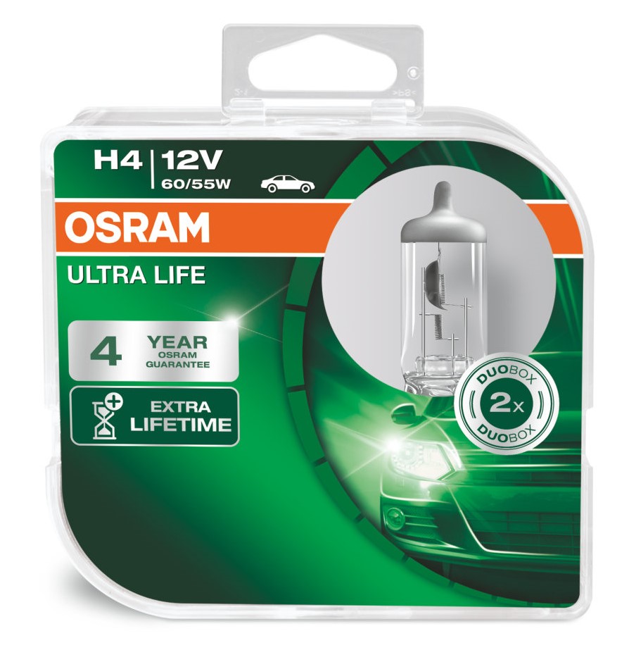 Лампа H4 Osram Ultra Life [блистер 2шт.] 64193ULTHCB