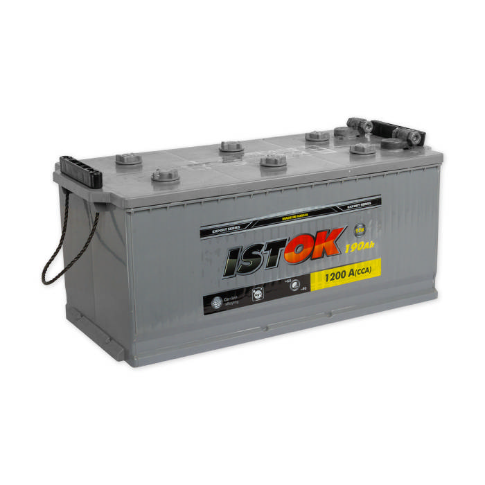 Аккумулятор ИСТОК 190Ah 1200A прям.п Sb/Ca 525x240x242 6CT1904NB