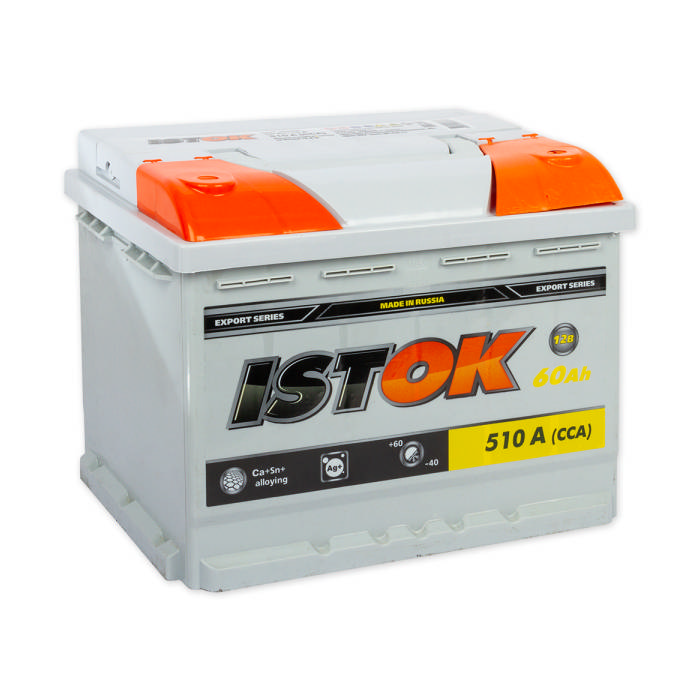 Аккумулятор ИСТОК 60Ah 510A обр.п Ca/Ca 242x175x190 6CT60NR
