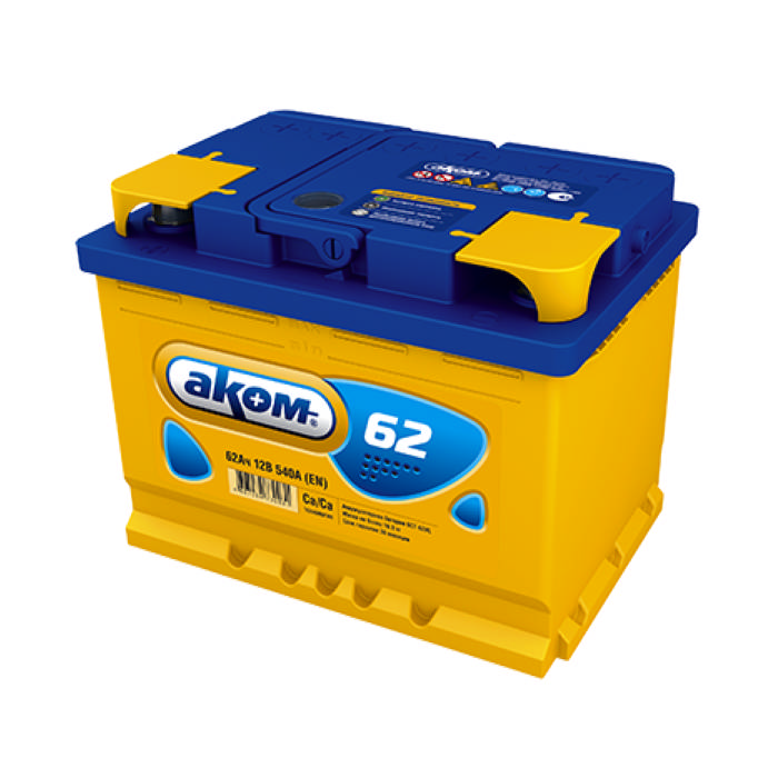 Аккумулятор АКОМ 62Ah 560A обр.п Ca/Ca 242x175x190 6CT-62.0 LA 6CT620LA