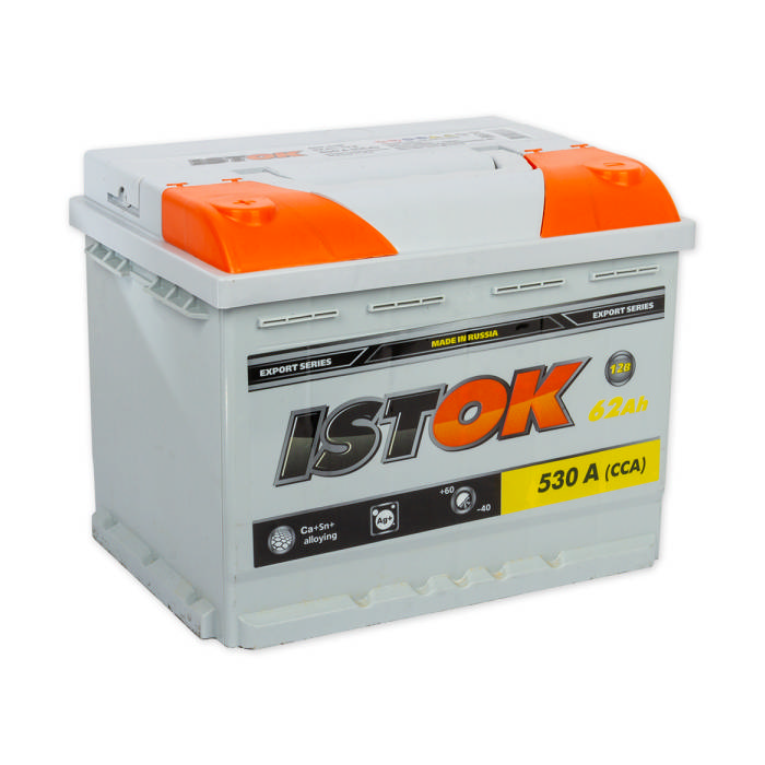 Аккумулятор ИСТОК 62Ah 530A прям.п Ca/Ca 242x175x190 6CT62N