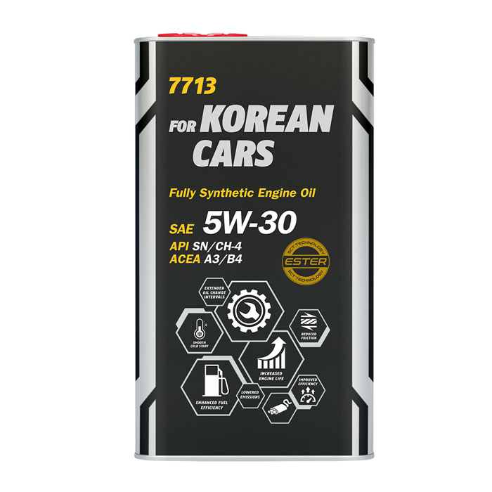 Масло моторное MANNOL for Korean cars 5W-30, 4л, 7030