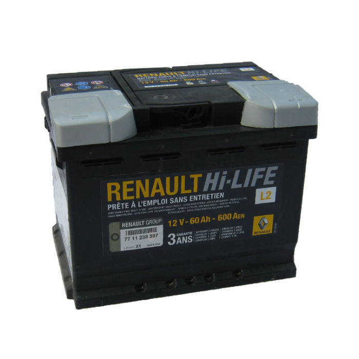 Аккумулятор RENAULT 60Ah 600А обр.п 242x175x190 7711238597