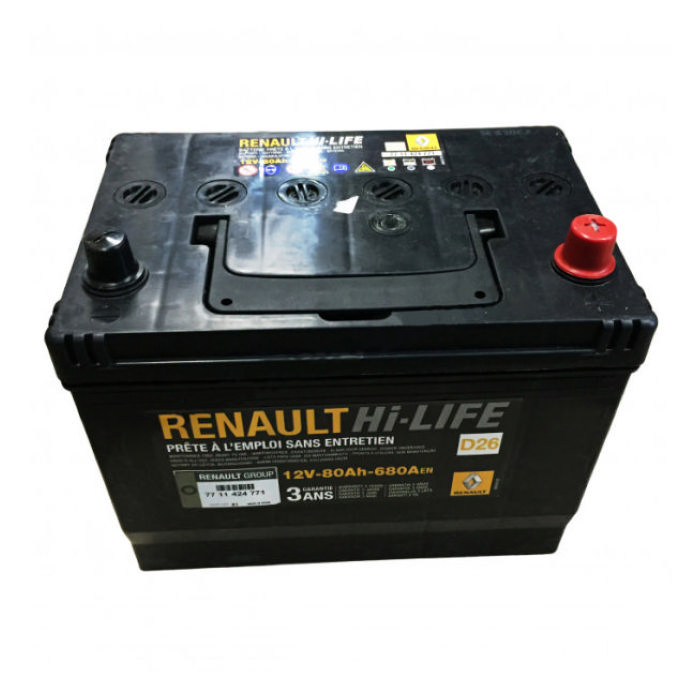 Аккумулятор RENAULT 80Ah 680A обр.п 270x175x190 7711424771