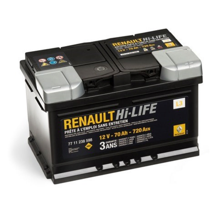 Аккумулятор RENAULT 70Ah 720A обр.п 278x175x190 7711821598
