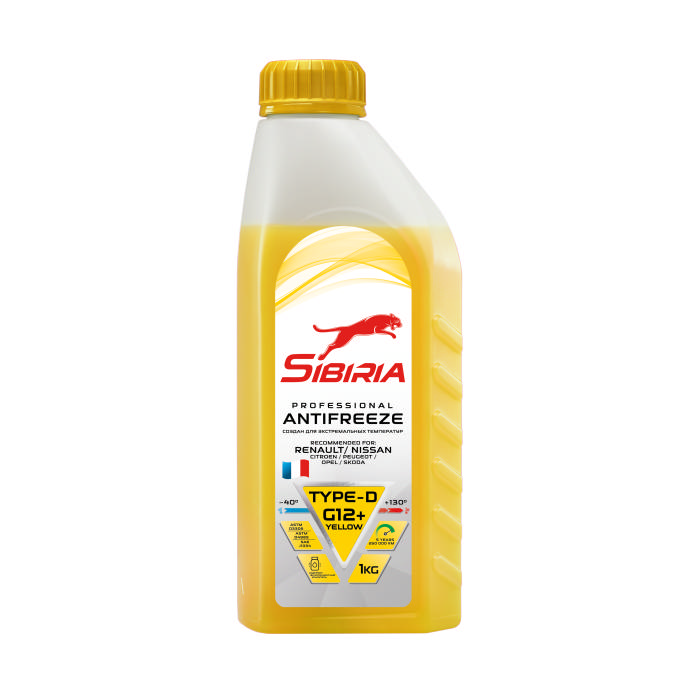 Антифриз SIBIRIA TYPE-D желтый 1л 963894