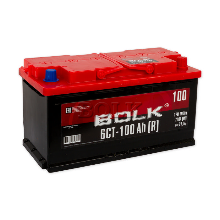 Аккумулятор BOLK 100Ah 750A обр.п Ca/Ca 353x175x190 AB1000