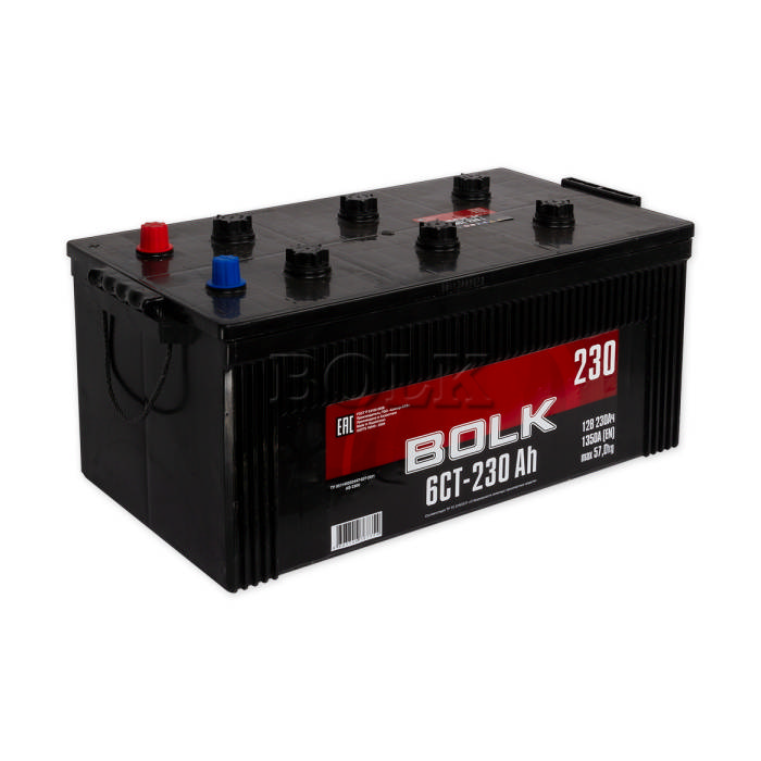 Аккумулятор BOLK 230Ah 1350A обр.п Sb/Ca 518x273x237 AB2300