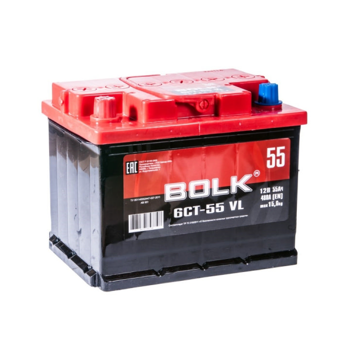Аккумулятор BOLK 55Ah 450A прям.п Ca/Ca 242x175x190 AB551