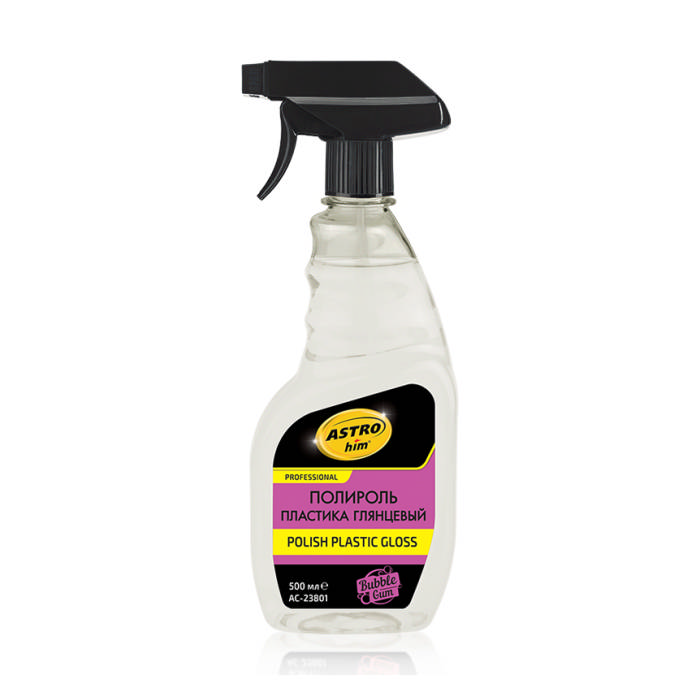 Полироль пластика Глянцевый Polish Plastic gloss (Спрей 500 мл) (AC-23801)