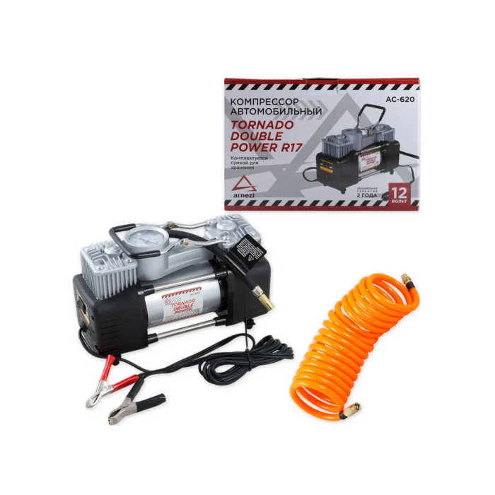 Компрессор ARNEZI TORNADO AC620 DOUBLE POWER, (60л/мин., 10 АТМ), двухпоршневой, AC620DOUBLEPOWER