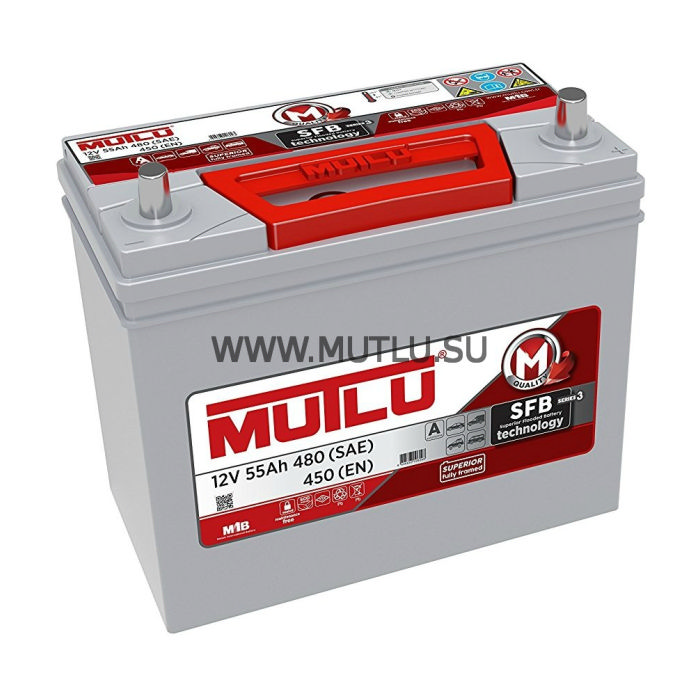 Аккумулятор MUTLU SFB серия 3 55Ah 450А обр.п 238x127x222 B2455045E