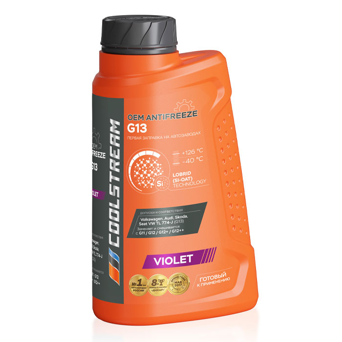 Антифриз COOLSTREAM G13 фиолетовый 1кг CS010301