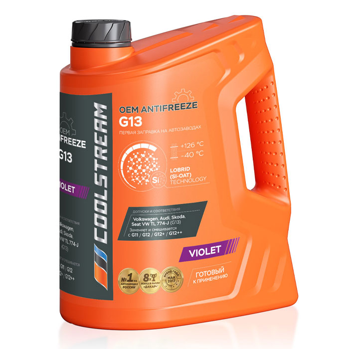 Антифриз COOLSTREAM G13 фиолетовый 5кг CS010302