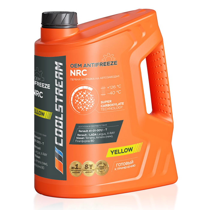 Антифриз COOLSTREAM NRC желтый 5кг CS010402