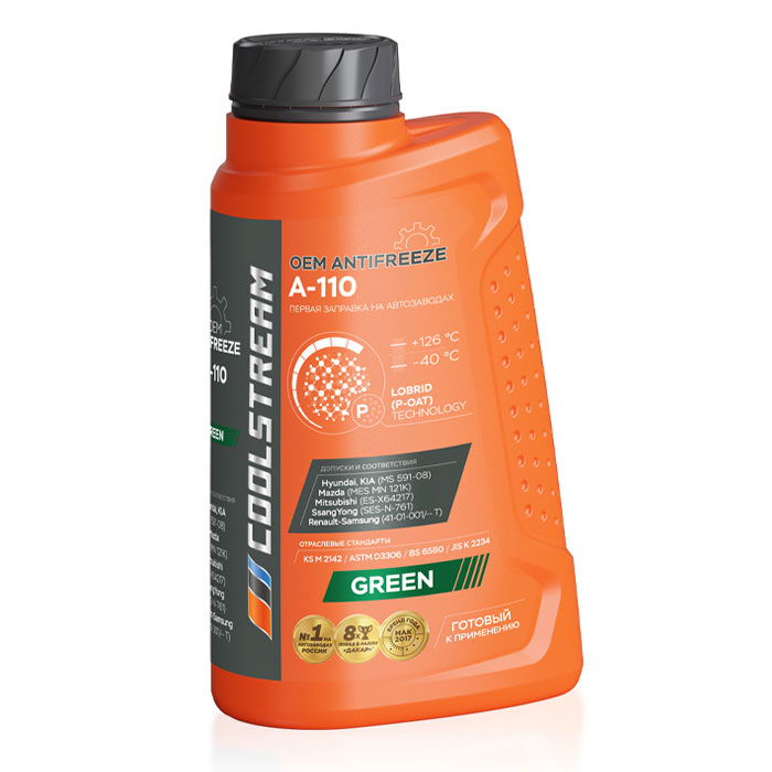 Антифриз COOLSTREAM A-110 Mobis зеленый 1кг CS010501