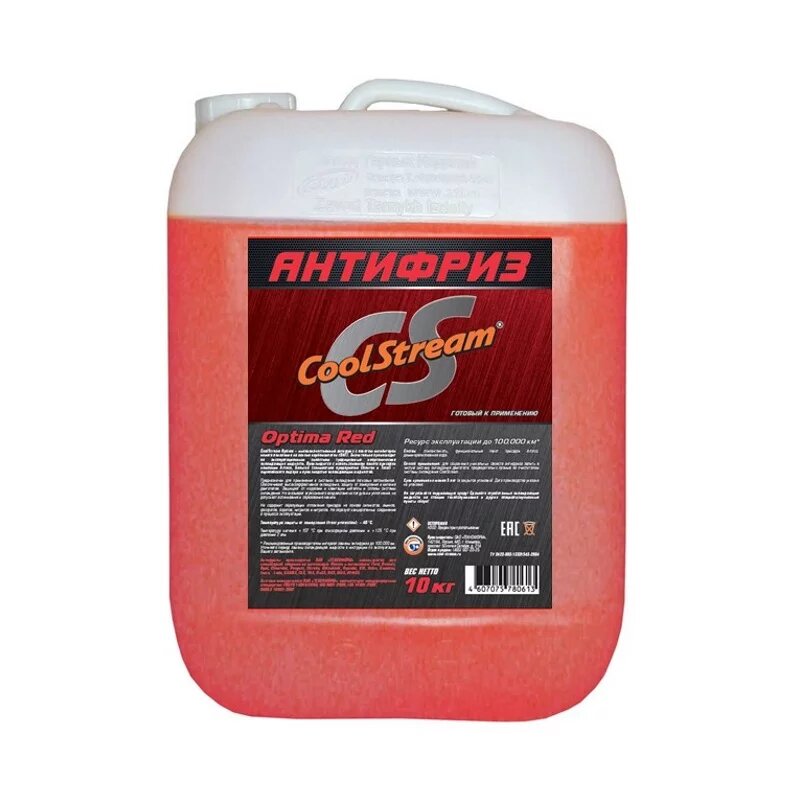 Антифриз COOLSTREAM Optima Red красный 10кг CS010703RD