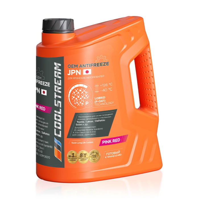 Антифриз COOLSTREAM JPN PINK RED красный 5кг CS011002RD